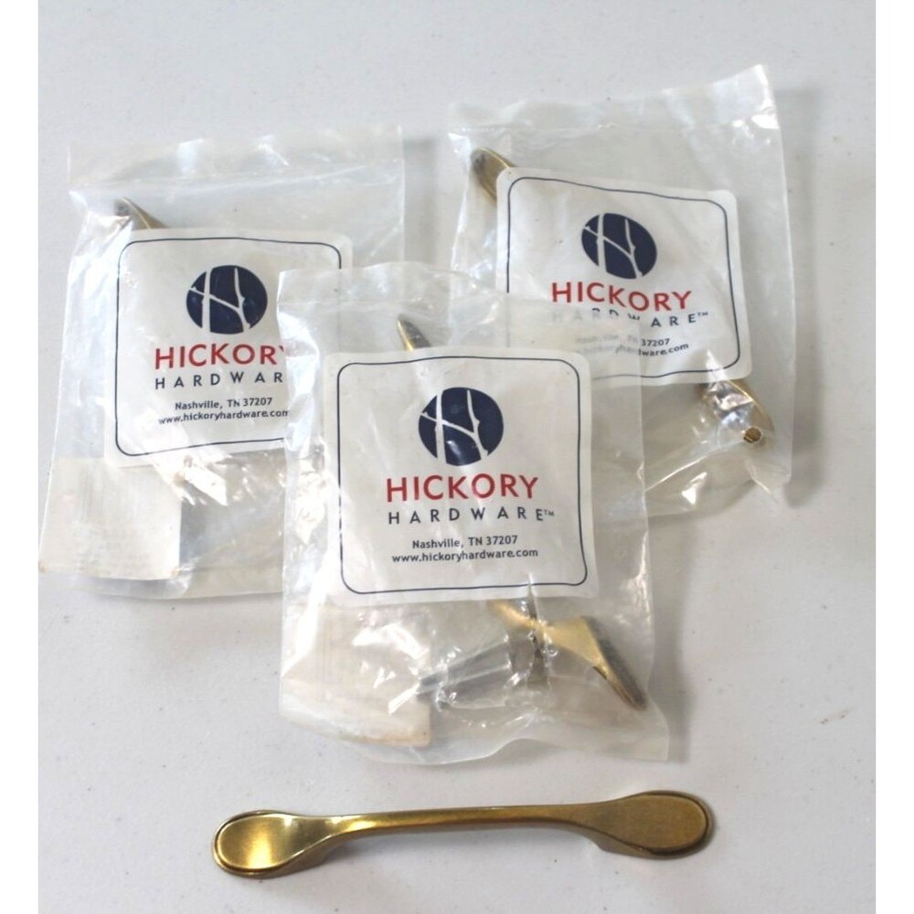 3-Hickory Hardware Solid Core Kitchen Cabinet Pulls 3" Hole Centers P14444-3 New